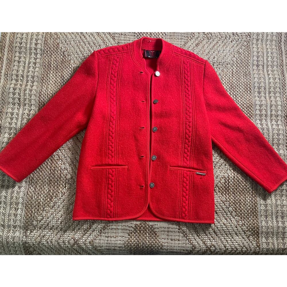 Fahreszeit Loden 100% Wool Vintage Red Blazer